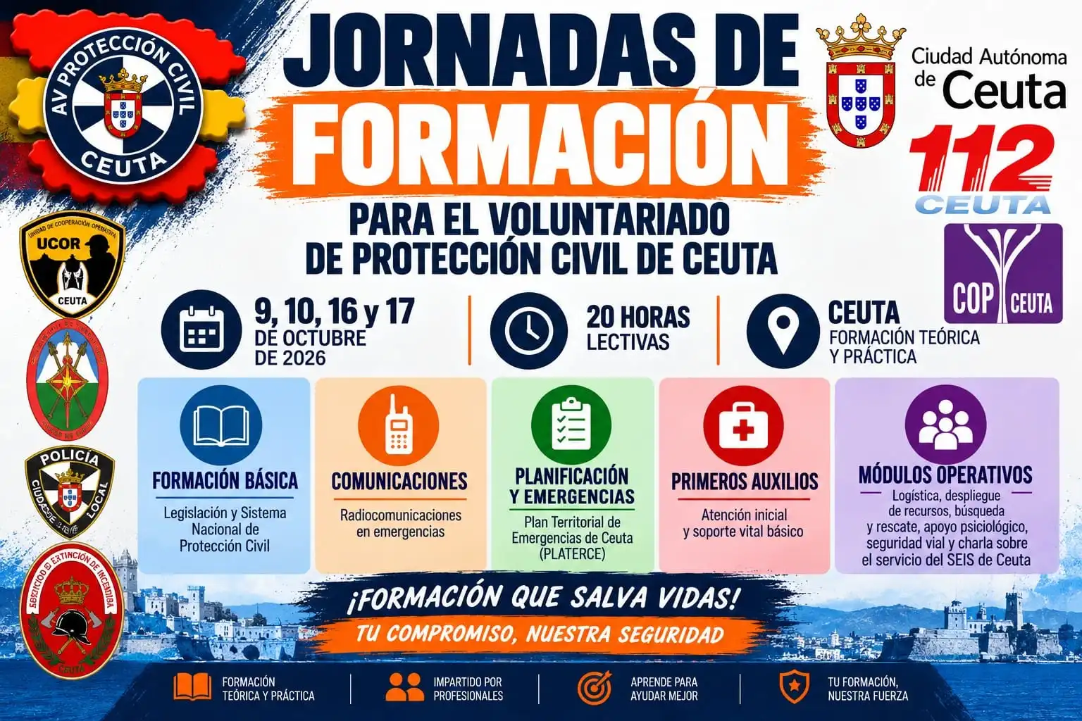 Jornadas de Formación del Voluntariado de Protección Civil de Ceuta